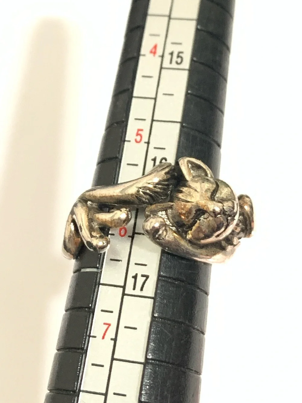 Cat Wrap Ring - Silver Animal Motif